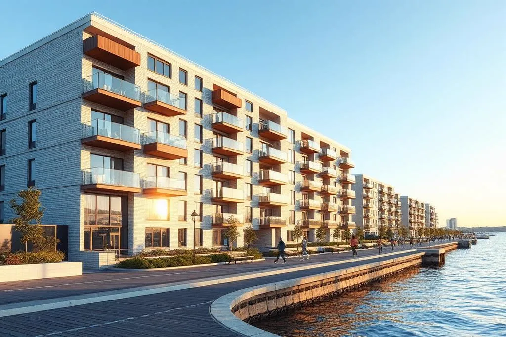 Visualisierung des fiktiven Immobilienprojekts Nordwiek Terrassen